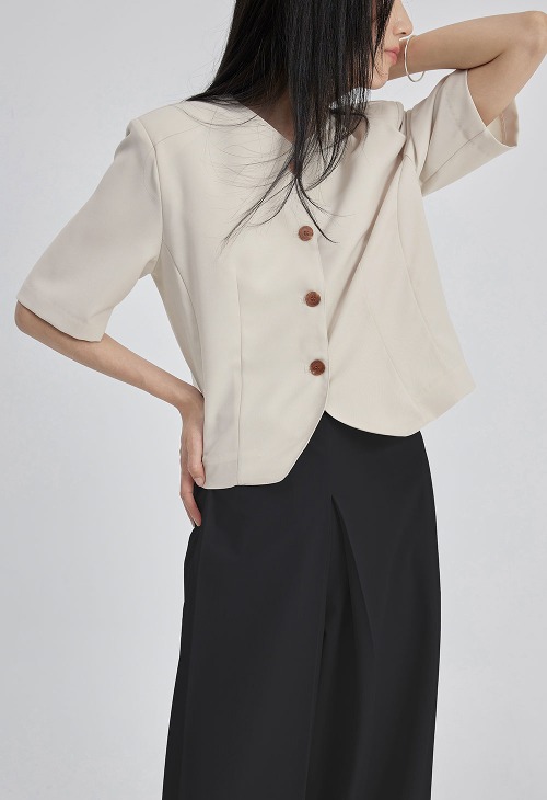 Willow half blouse jacket - Light beige